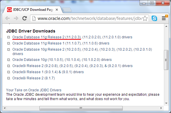 oracle jdbc driver download page